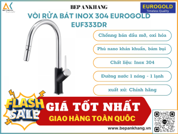 Vòi rửa bát inox 304 Eurogold EUF333DR